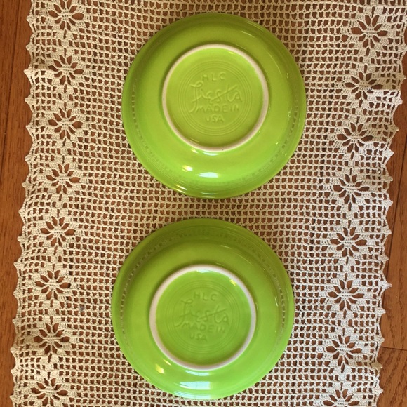 2 Fiesta Chartreuse Green Cereal Bowls - Picture 6 of 9